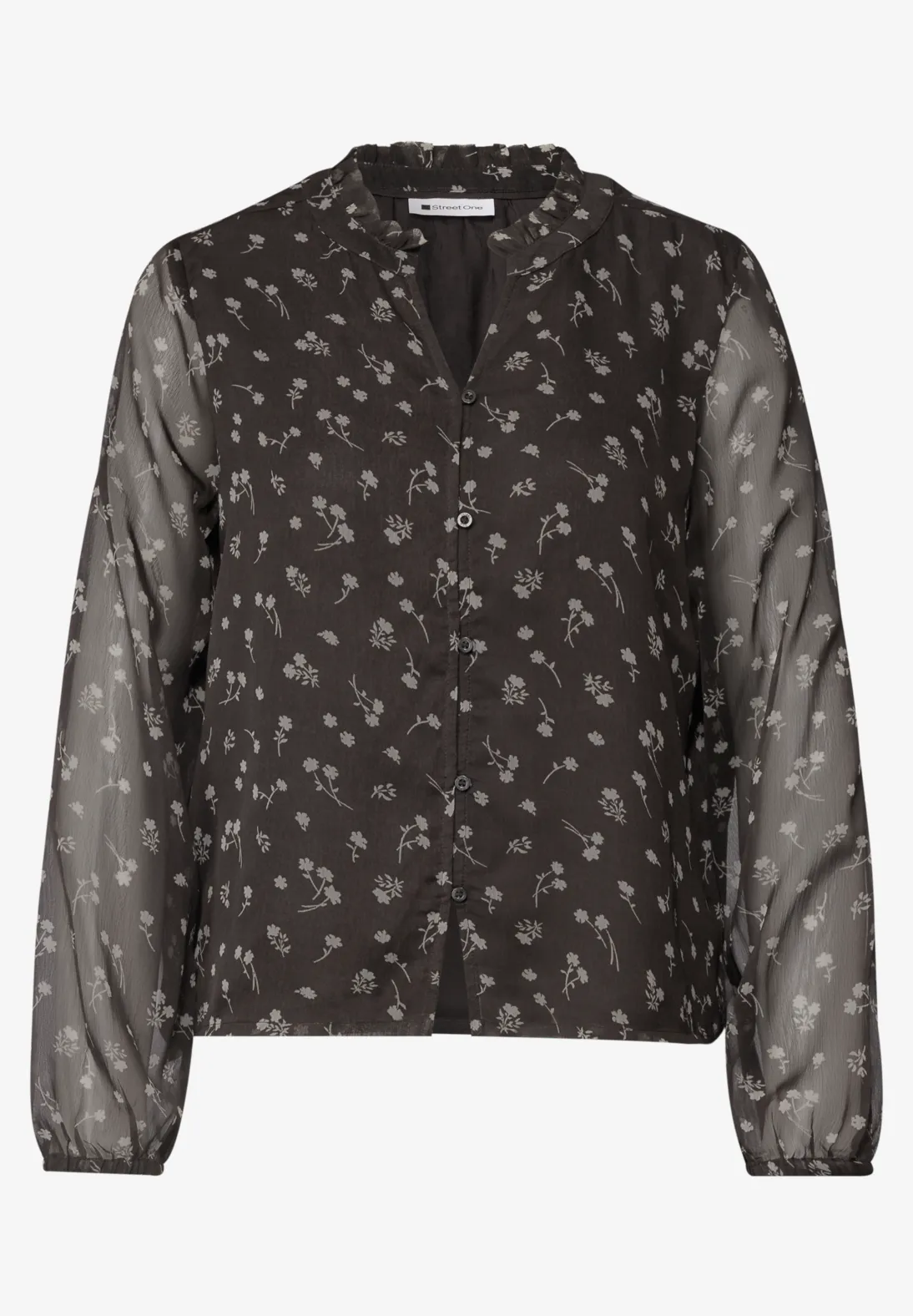 Street One Chiffon Blouse - Black Coffee