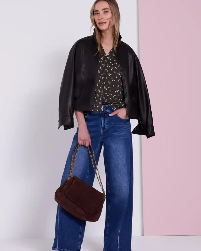 Street One Chiffon Bluse - Black Coffee