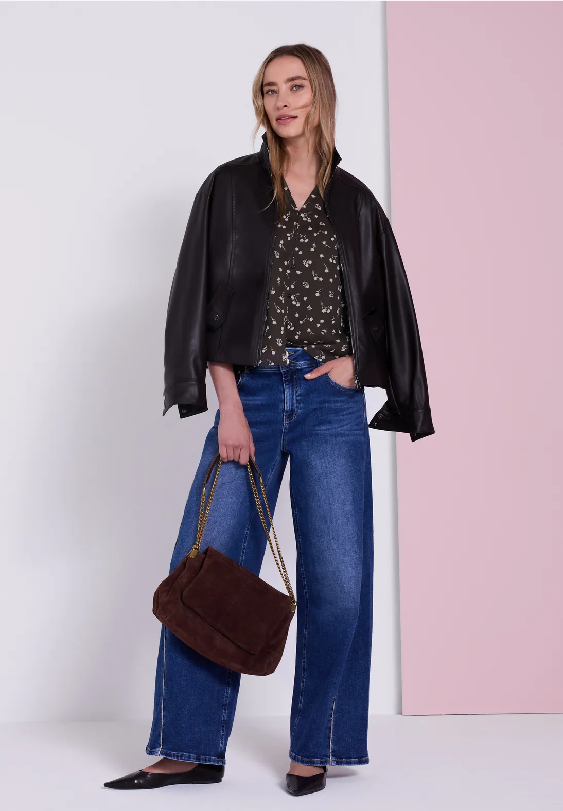 Street One Chiffon Blouse - Black Coffee