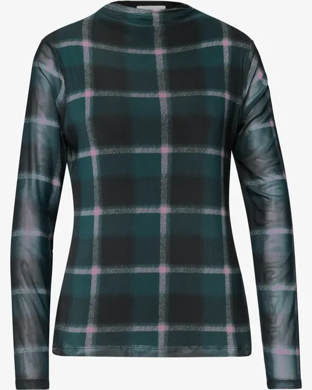 Street One Studio Mesh Shirt met Col - Pearly Rose