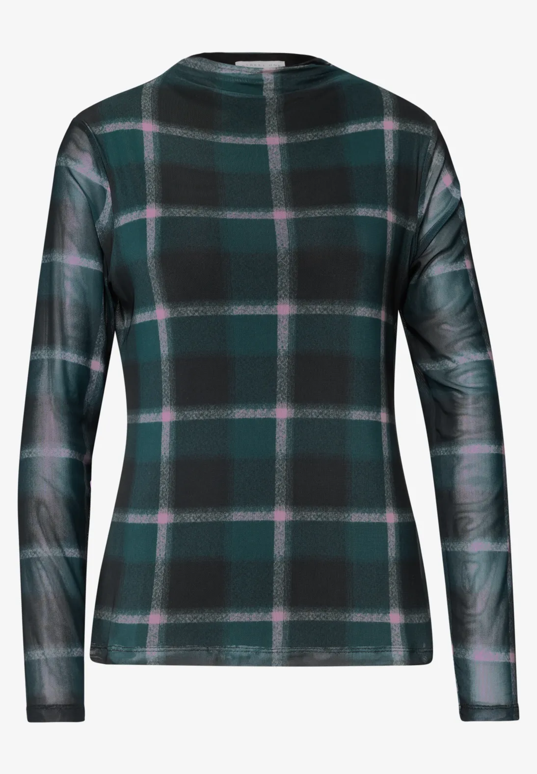 Street One Studio Mesh Shirt with Turtleneck - Pearly Rose