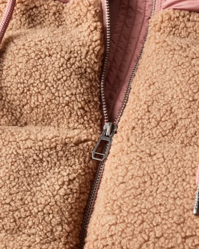 Street One Studio Teddy Jacke mit Kapuze - Honey Brown