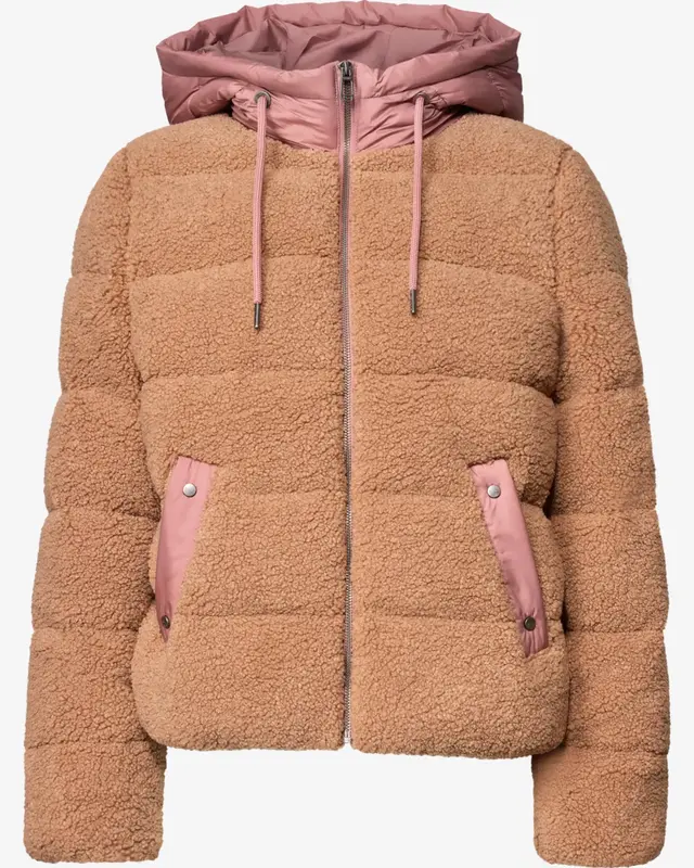 Street One Studio Teddy Jacke mit Kapuze - Honey Brown