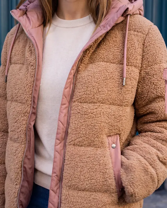 Street One Studio Teddy Jas met Capuchon - Honey Brown