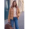 Teddy Jacke mit Kapuze - Honey Brown