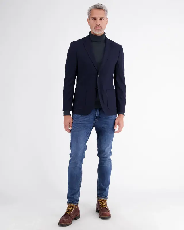 Lerros Turtleneck Jumper, Pure Cotton - Classic Navy