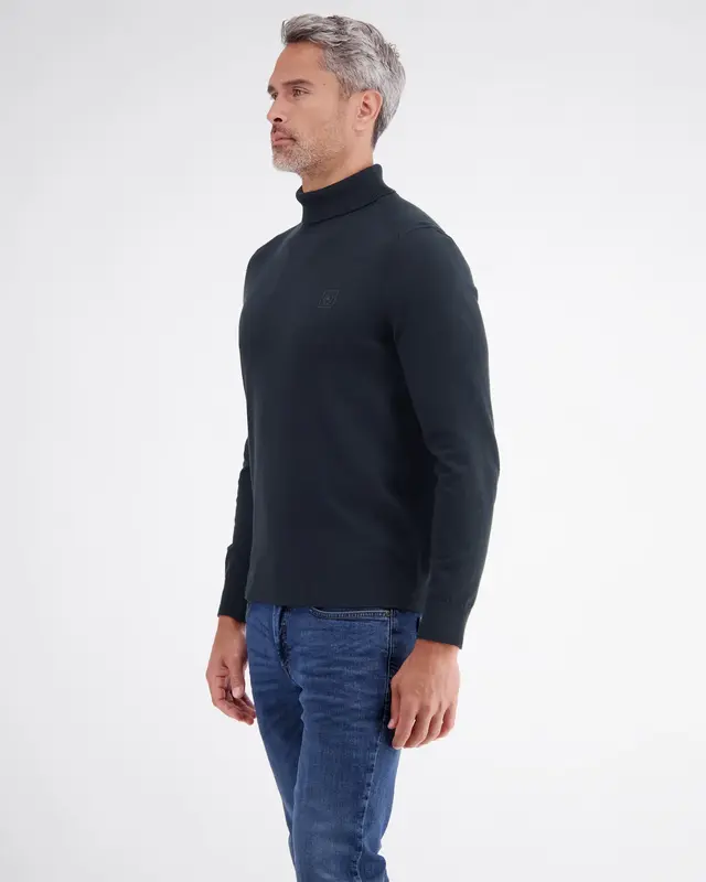 Lerros Rollkragen Pullover, Reiner Baumwolle - Classic Navy