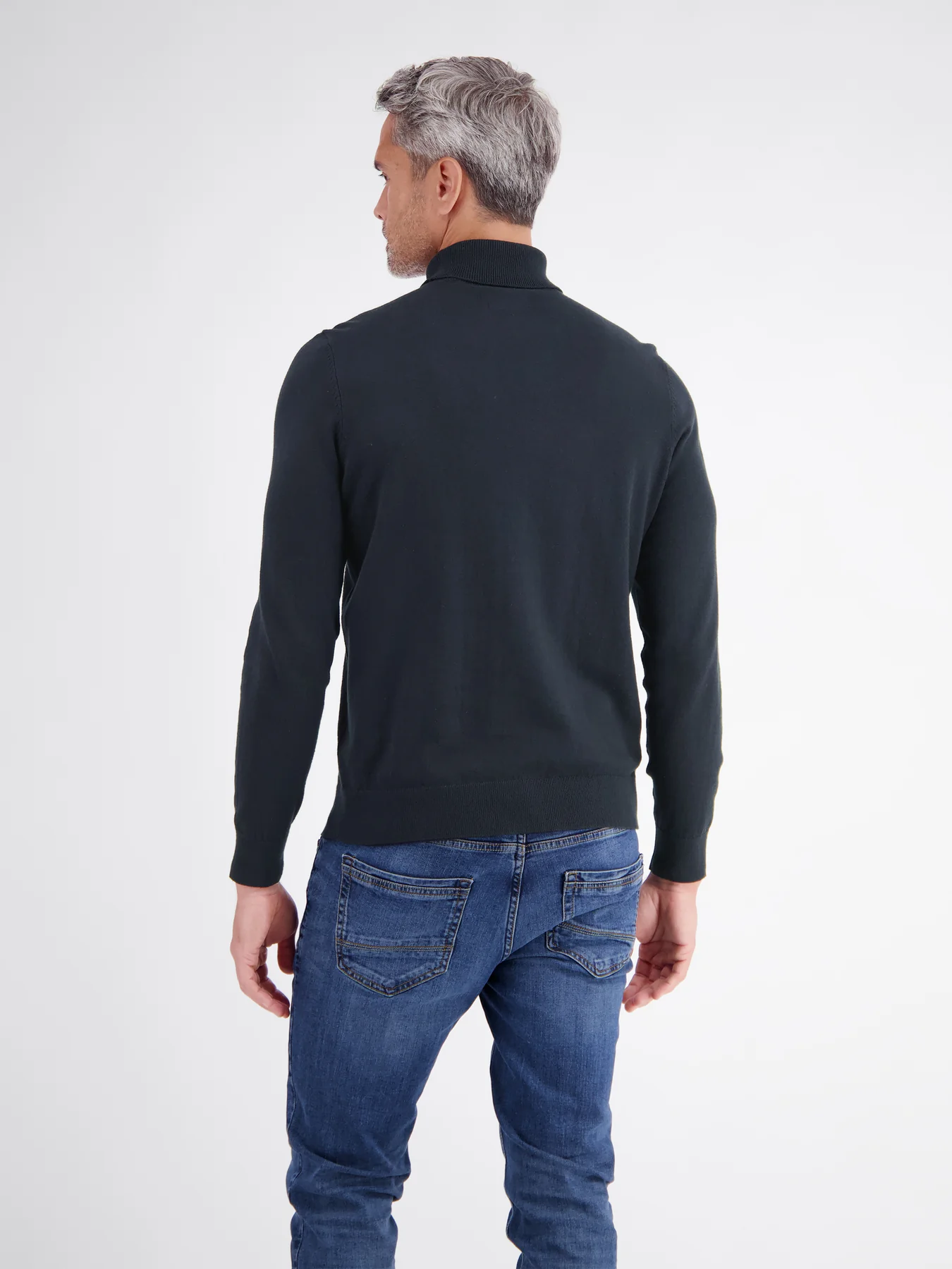 Lerros Rollkragen Pullover, Reiner Baumwolle - Classic Navy