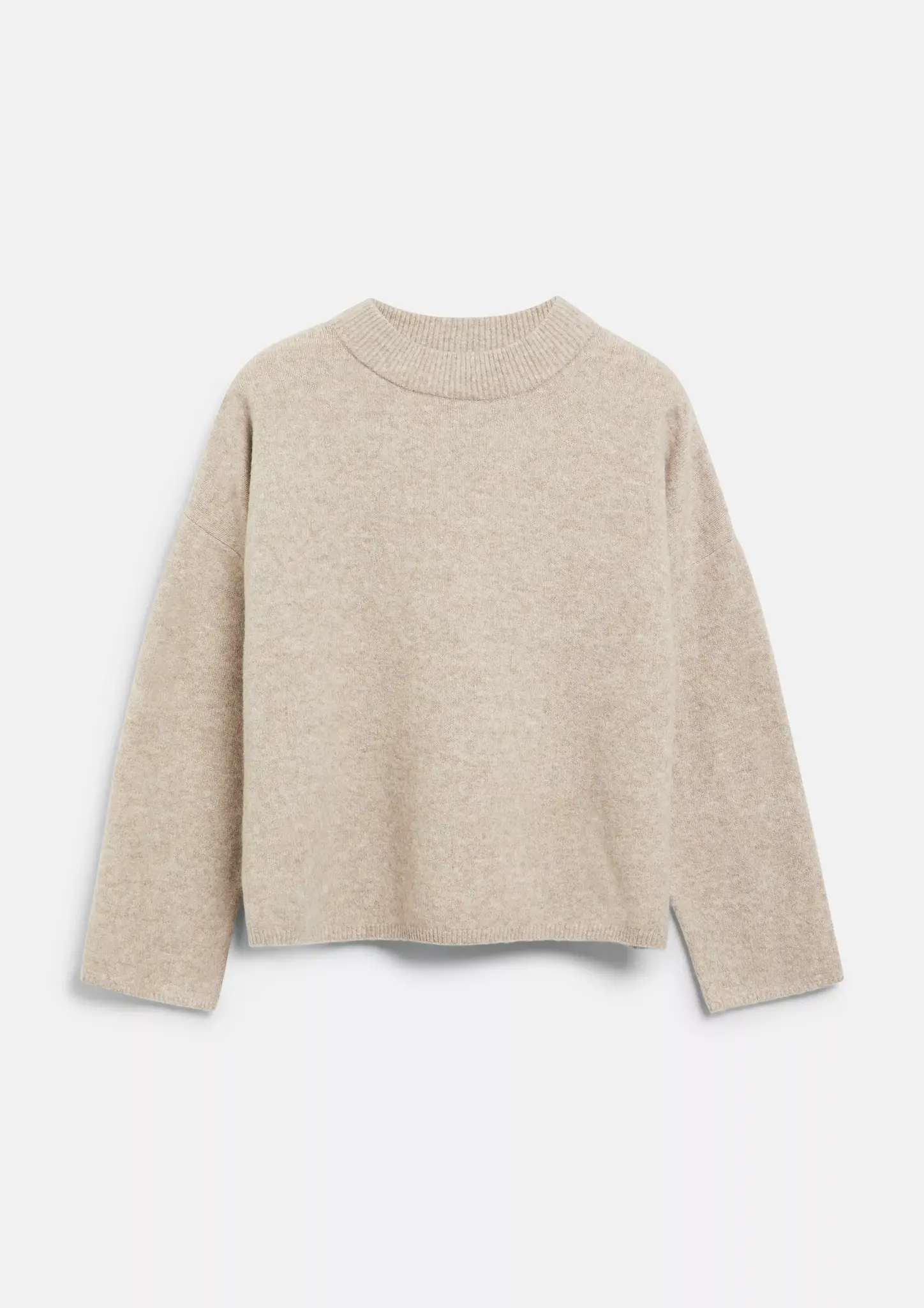 S. Oliver Gebreide Trui met Wol - Beige