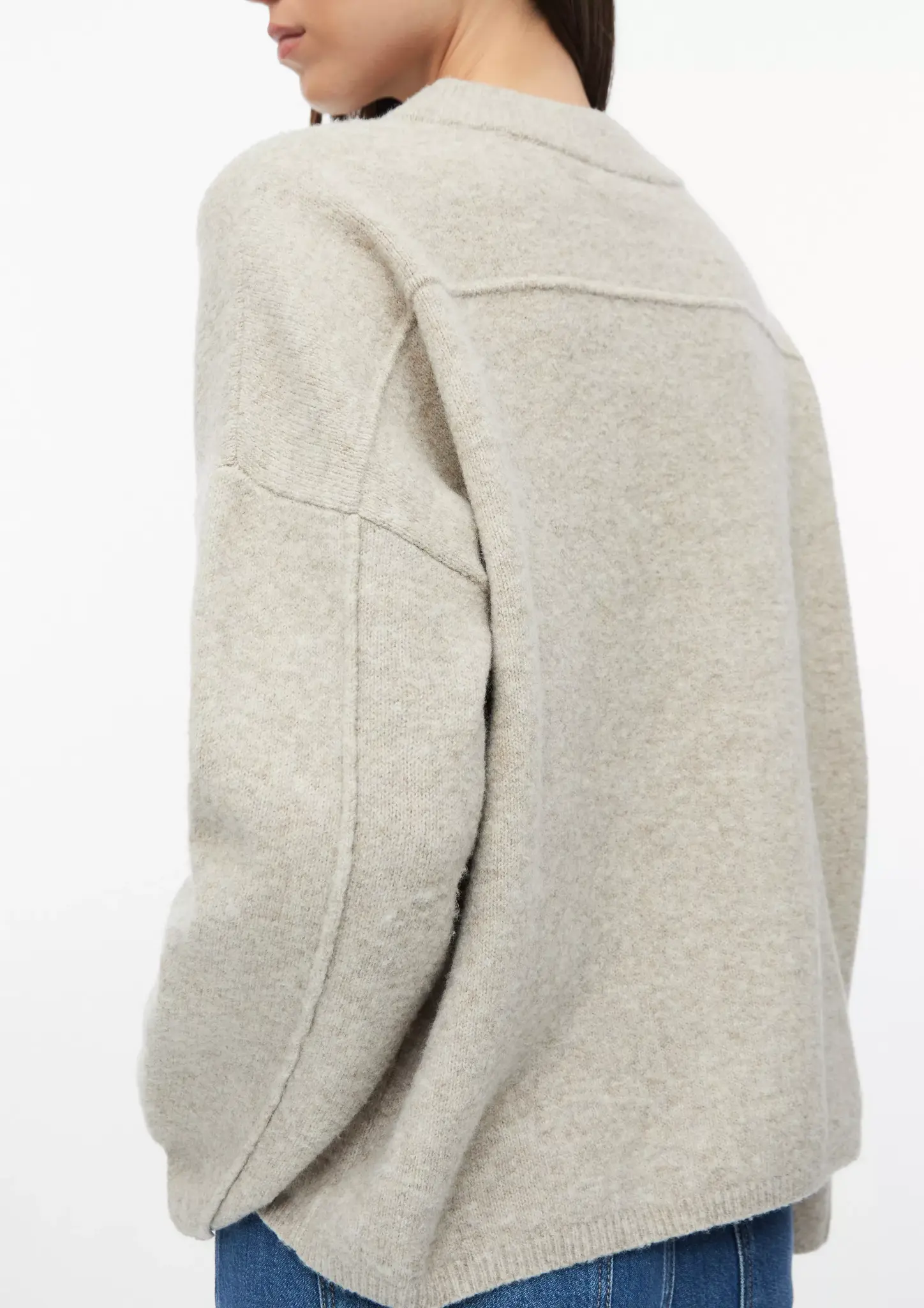 S. Oliver Strick Pullover mit Wolle - Beige
