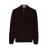Trui Half Zip en Knopen - Espresso Brown