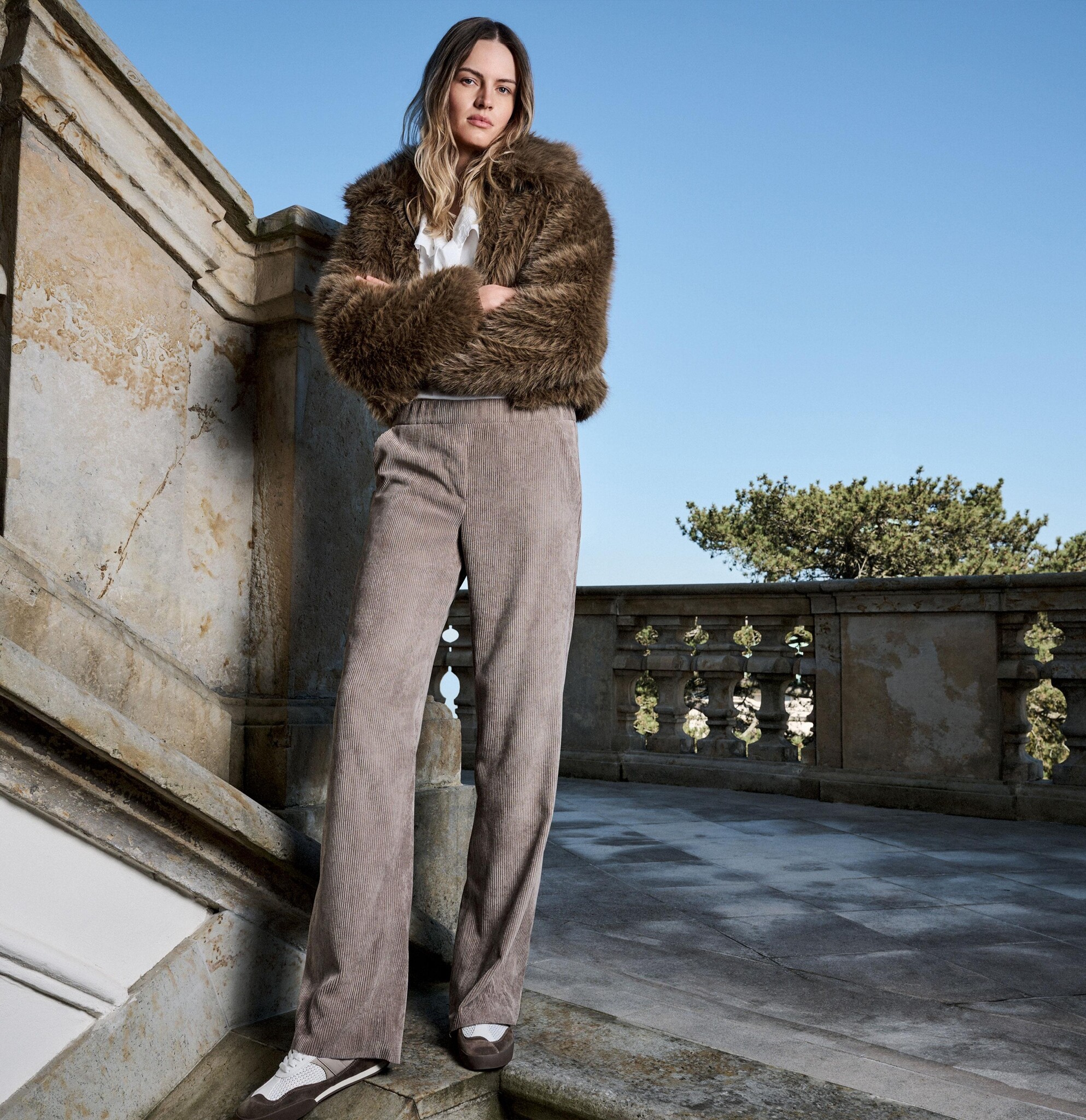 Mac Jeans Corduroy Broek Chiara - Oxide Brown