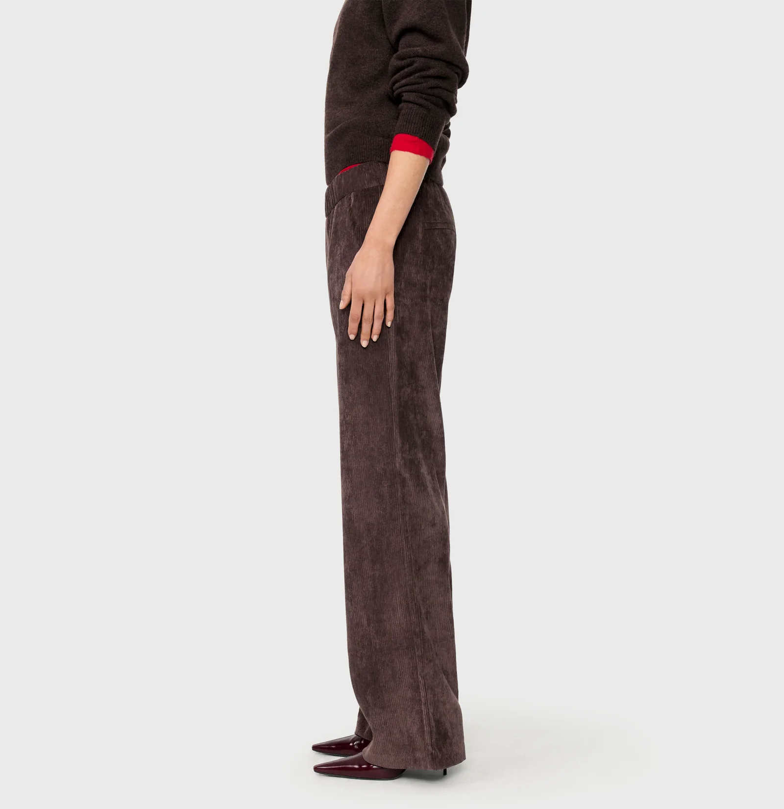 Mac Jeans  Corduroy Broek Chiara - Truffle Brown