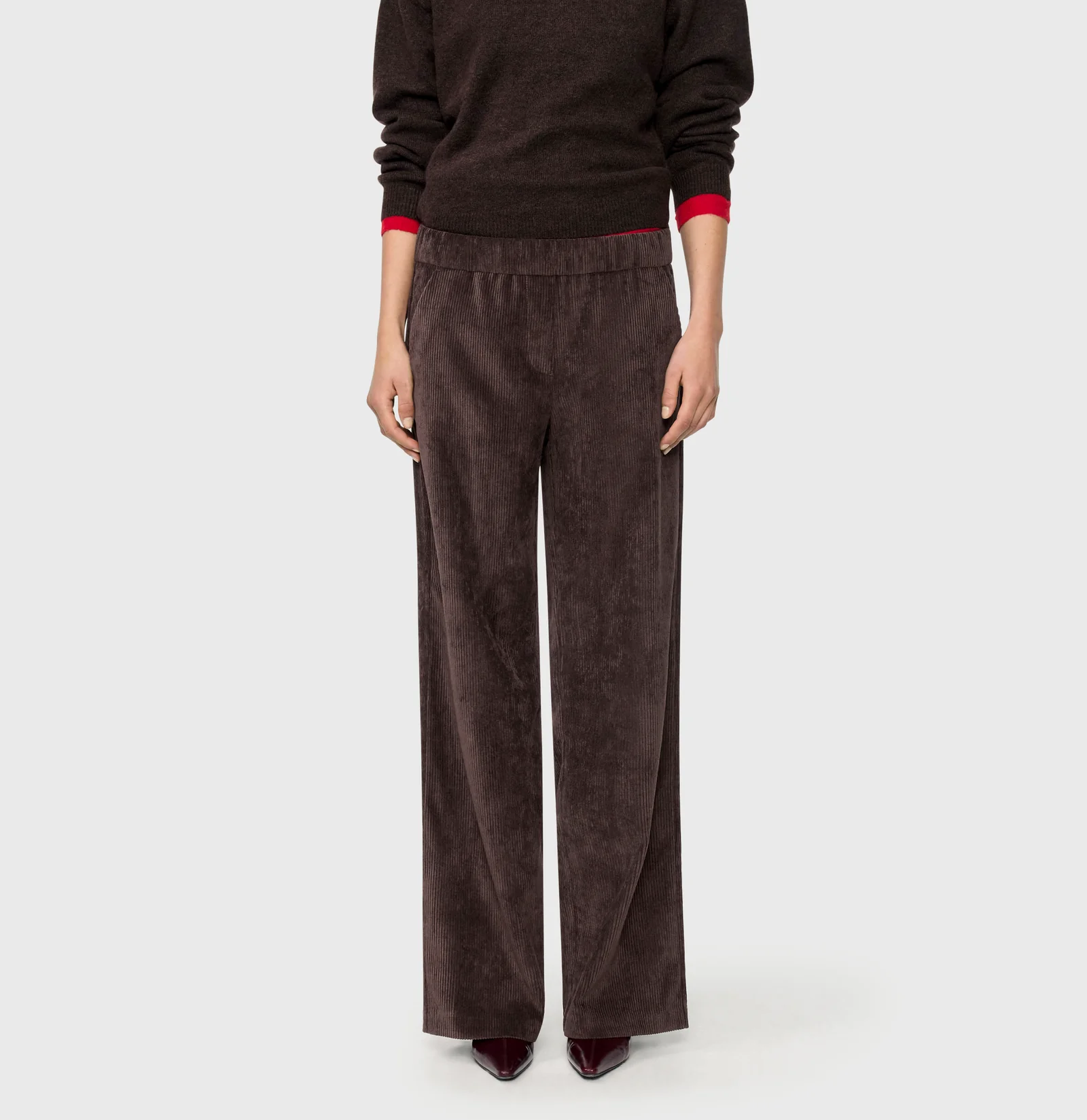 Mac Jeans  Corduroy Broek Chiara - Truffle Brown