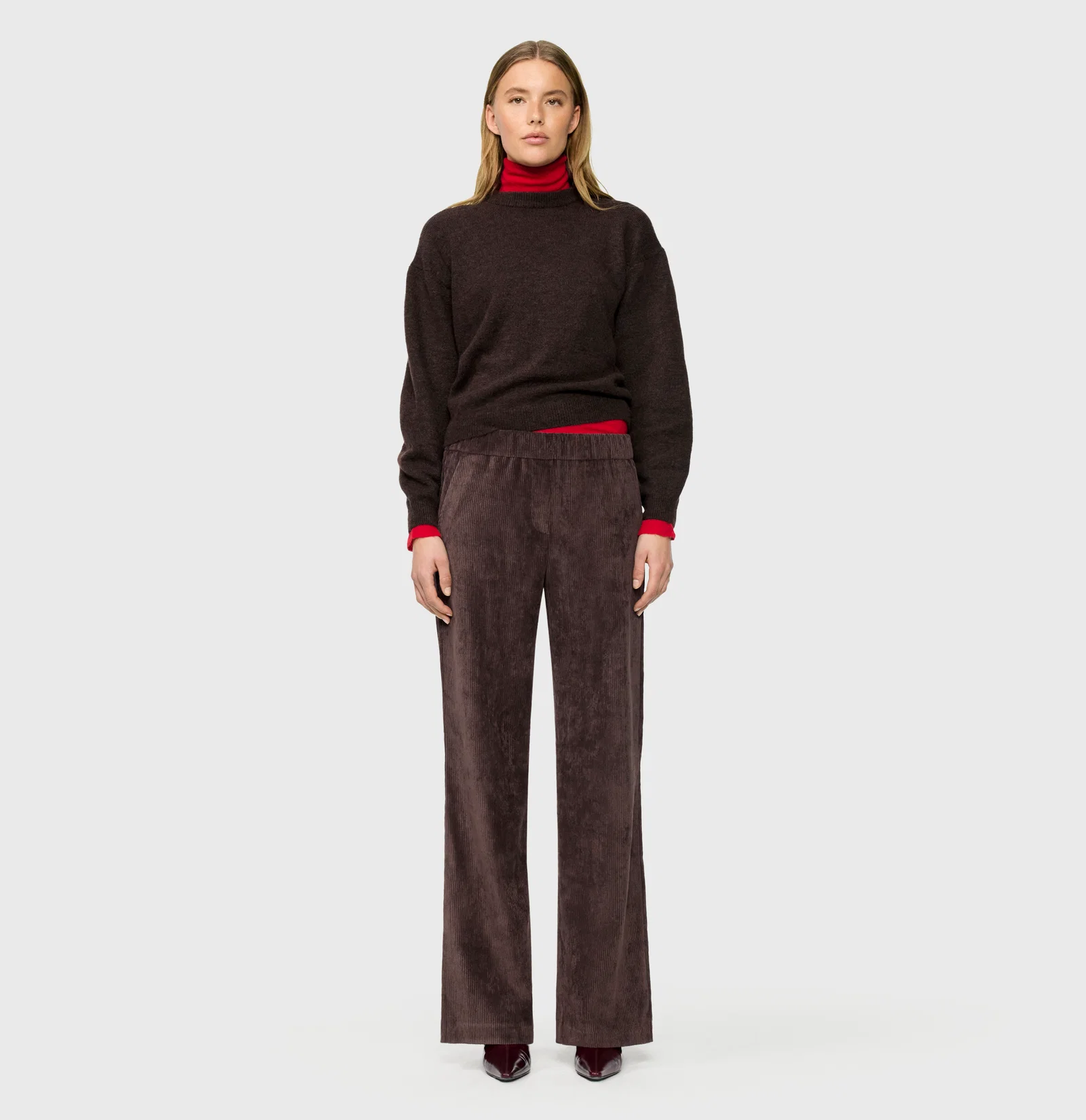 Mac Jeans  Corduroy Broek Chiara - Truffle Brown