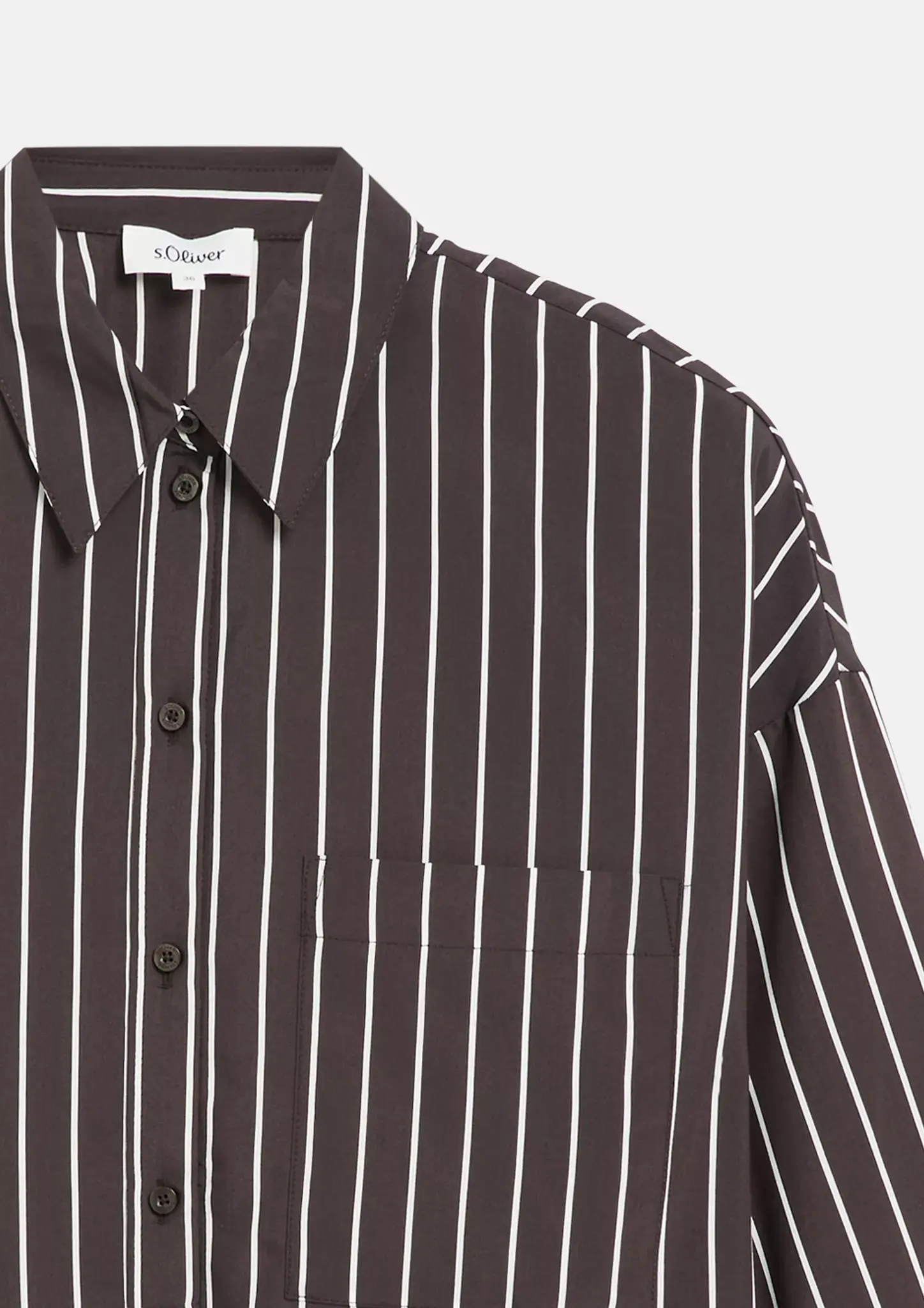 S. Oliver Striped Blouse - Dark Brown