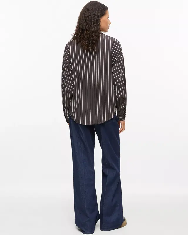 S. Oliver Streifen Bluse - Dark Brown