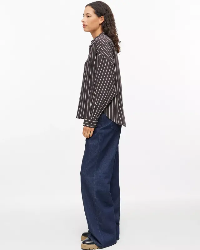 S. Oliver Streep Blouse - Dark Brown