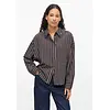 Streifen Bluse - Dark Brown