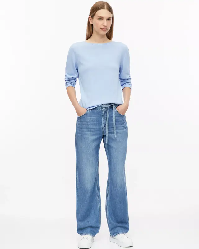 S. Oliver Feinstrick Pullover - Light Blue