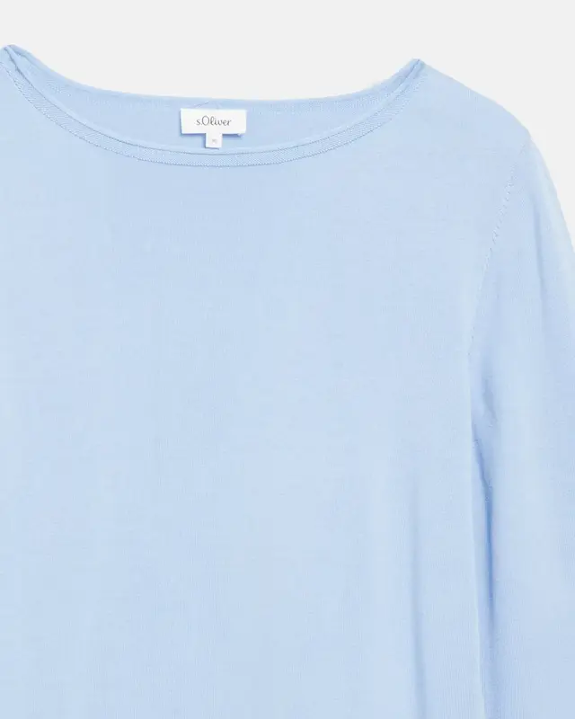 S. Oliver Feinstrick Pullover - Light Blue