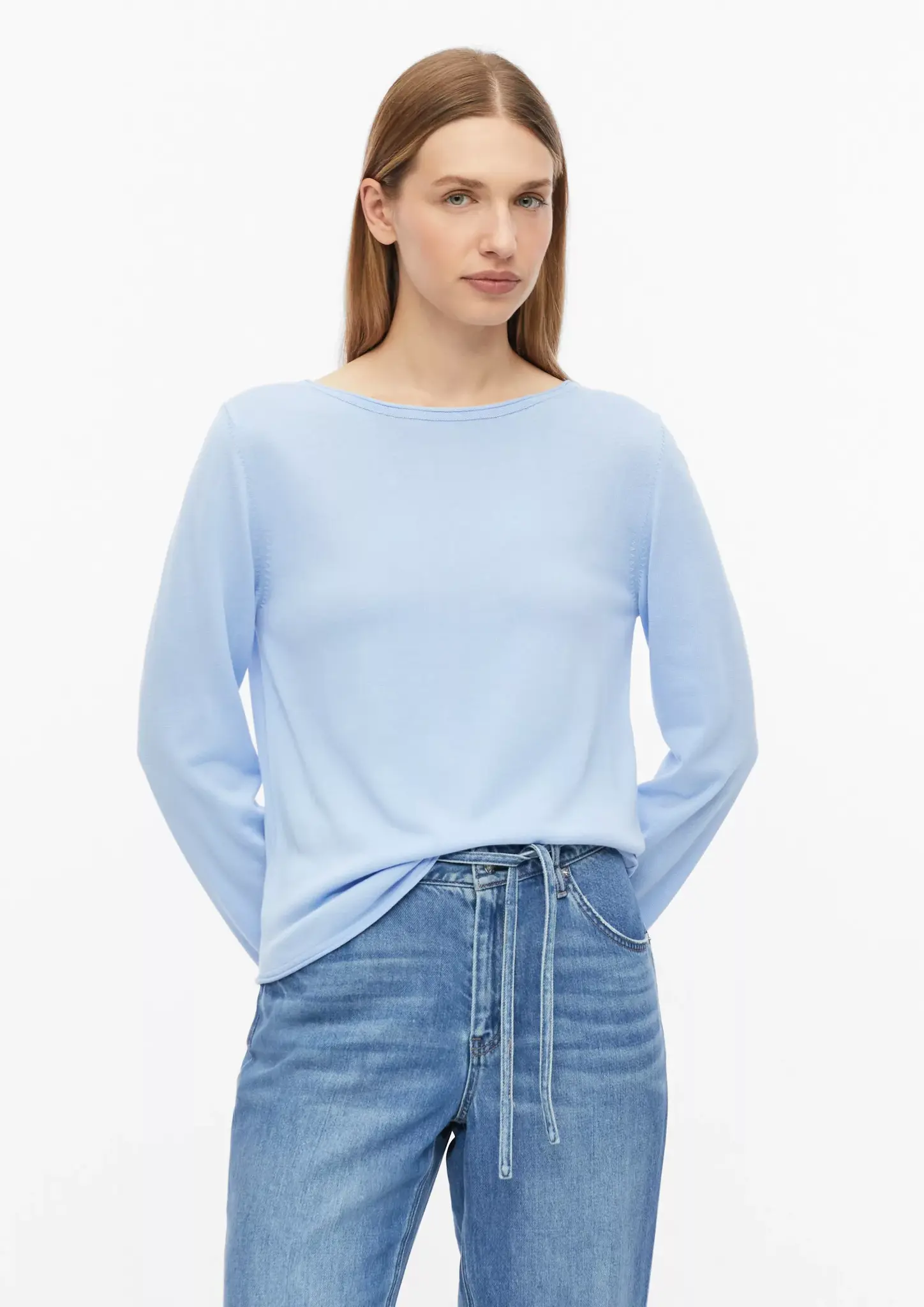 S. Oliver Feinstrick Pullover - Light Blue