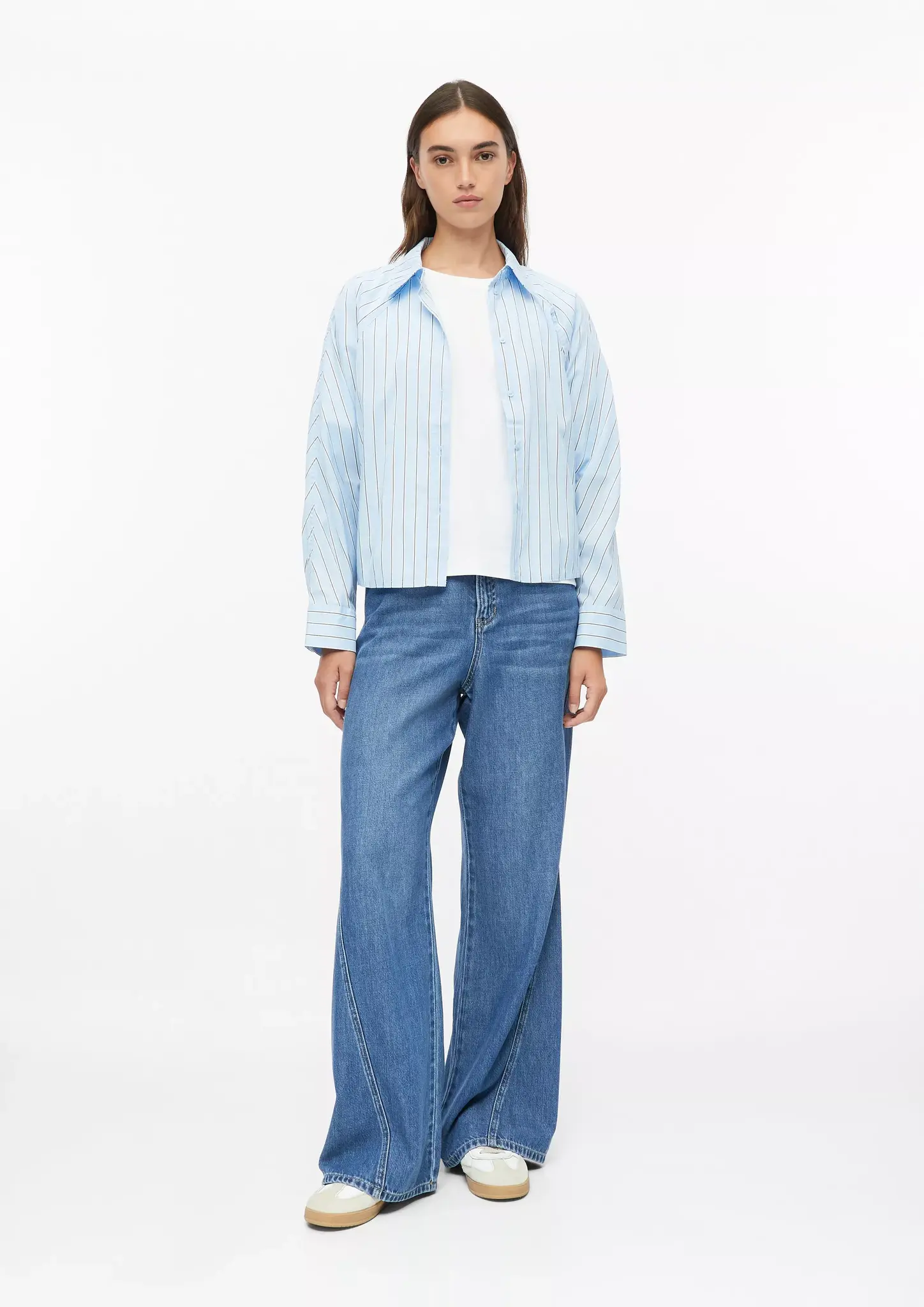 S. Oliver Kurze Bluse - Light Blue