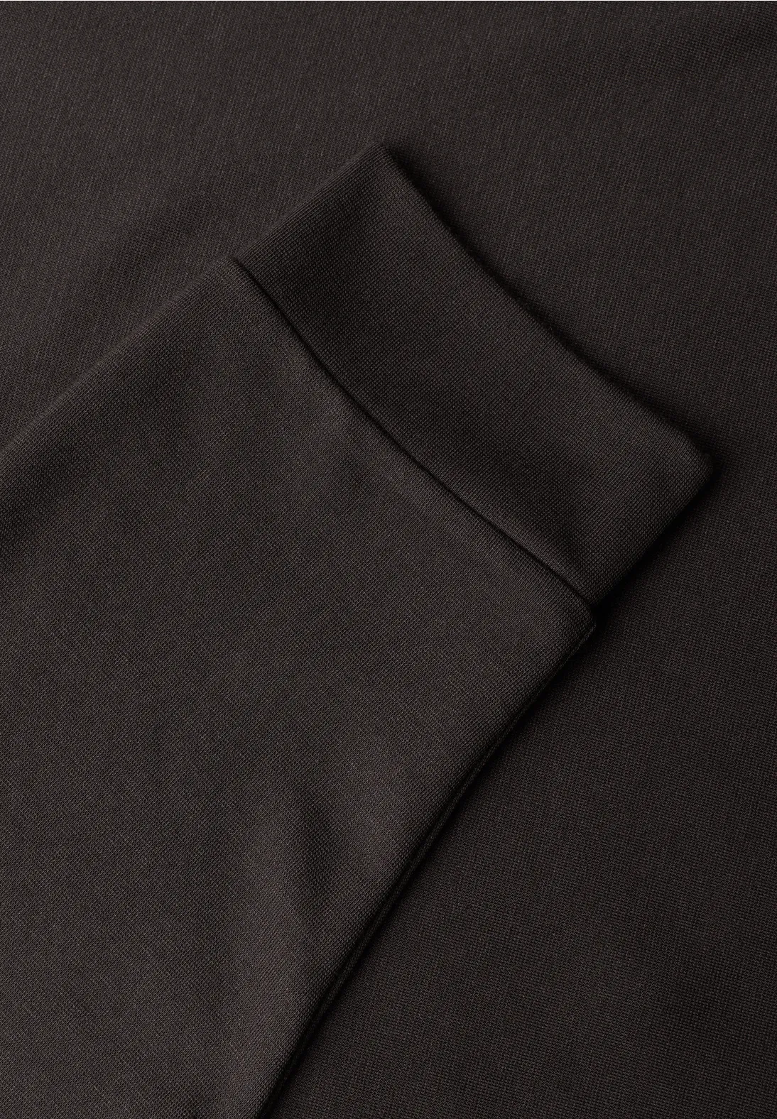 Street One Shirt mit Spitzenbesatz - Black Coffee