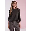 Shirt met Kanten Zoom - Black Coffee