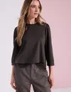 Street One Shirt met Kanten Zoom - Black Coffee