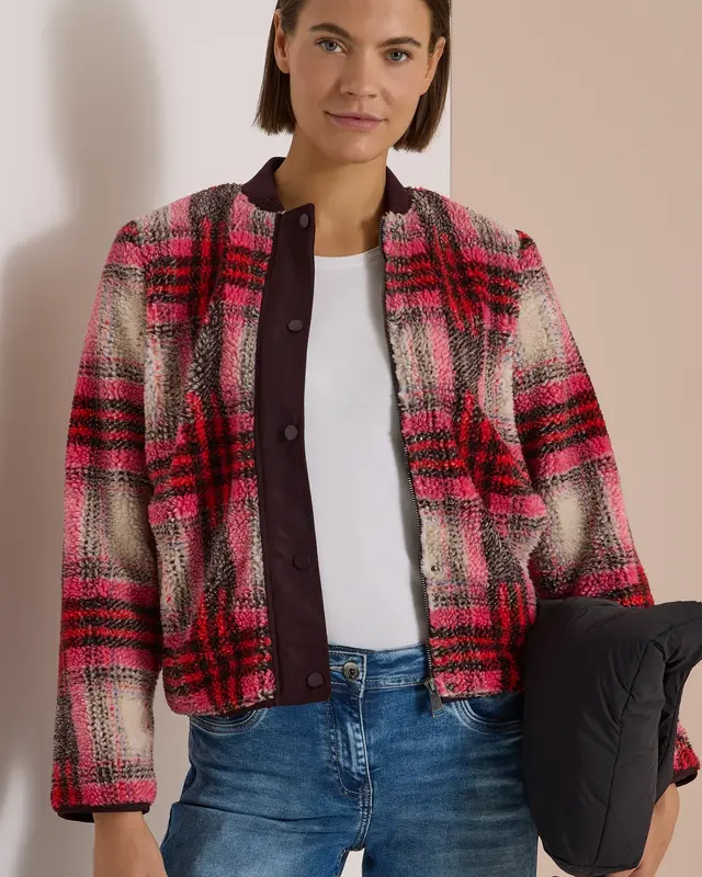 Cecil Teddy Jacke - Berry Red