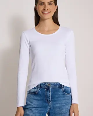 Cecil Basic Shirt Pia - White