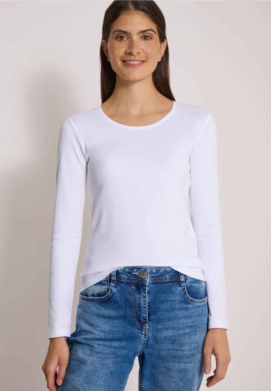 Cecil Basic Shirt Pia - White