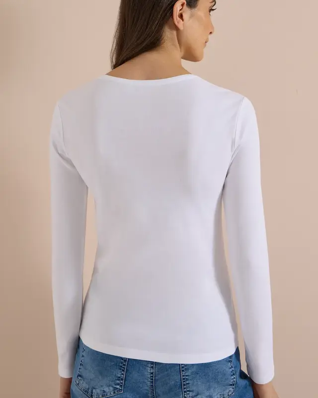 Cecil Basic Shirt Pia - White