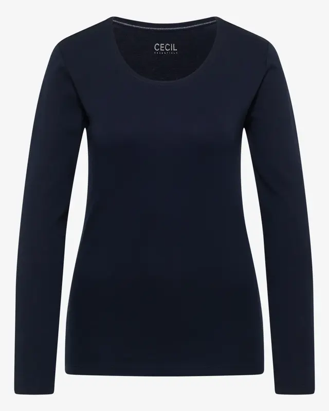 Cecil Basic Shirt Pia - Universal Blue