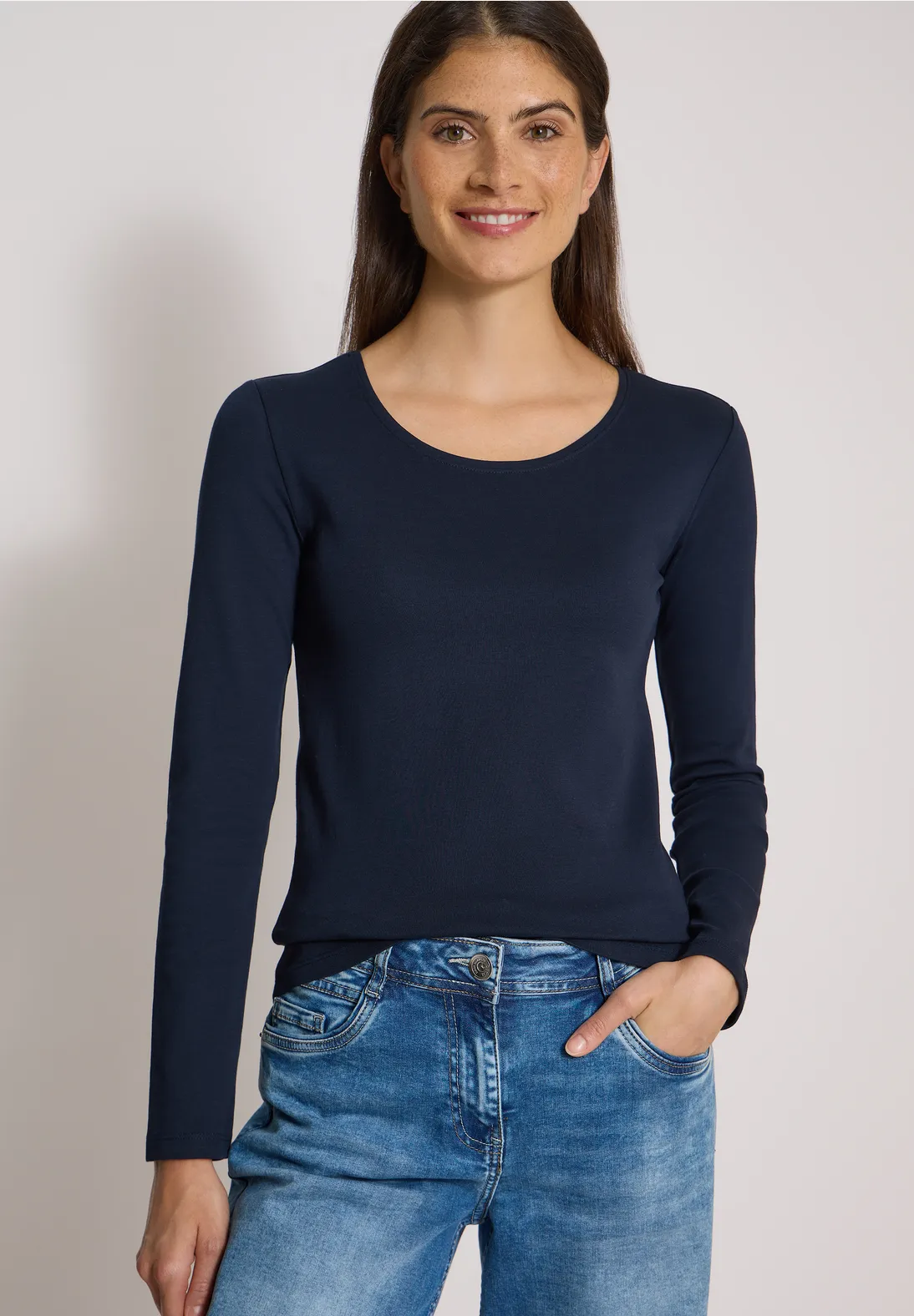 Cecil Basic Shirt Pia - Universal Blue