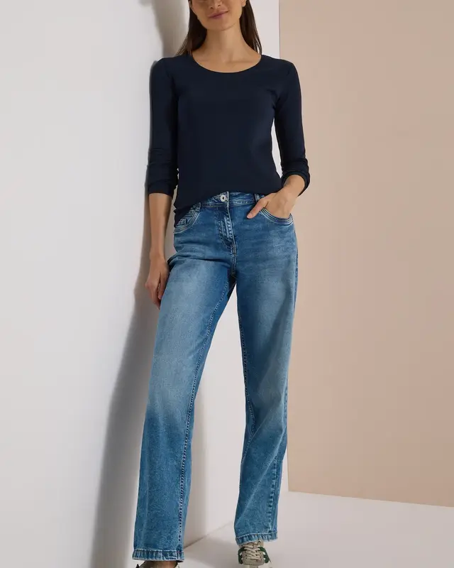 Cecil Basic Shirt Pia - Universal Blue