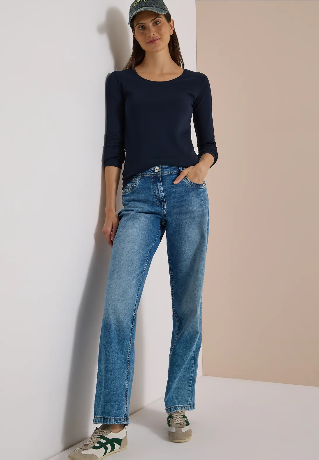 Cecil Basic Shirt Pia - Universal Blue