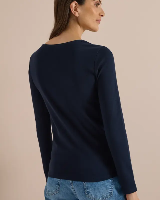 Cecil Basic Shirt Pia - Universal Blue