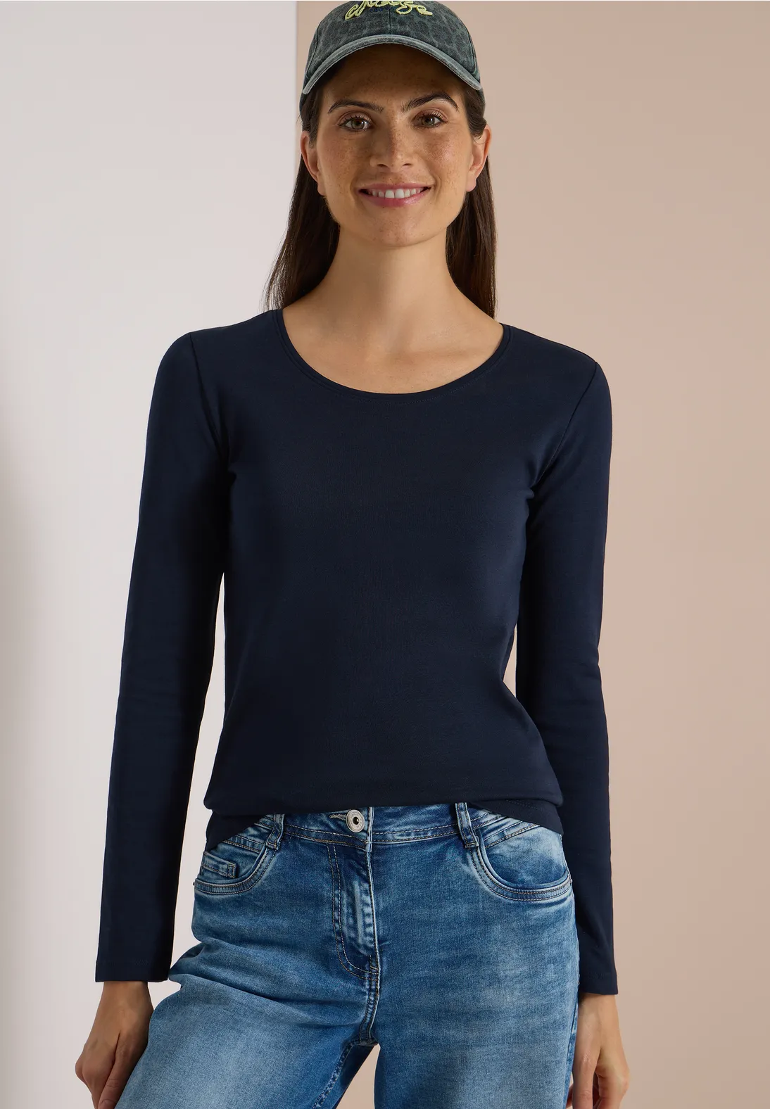 Cecil Basic Shirt Pia - Universal Blue
