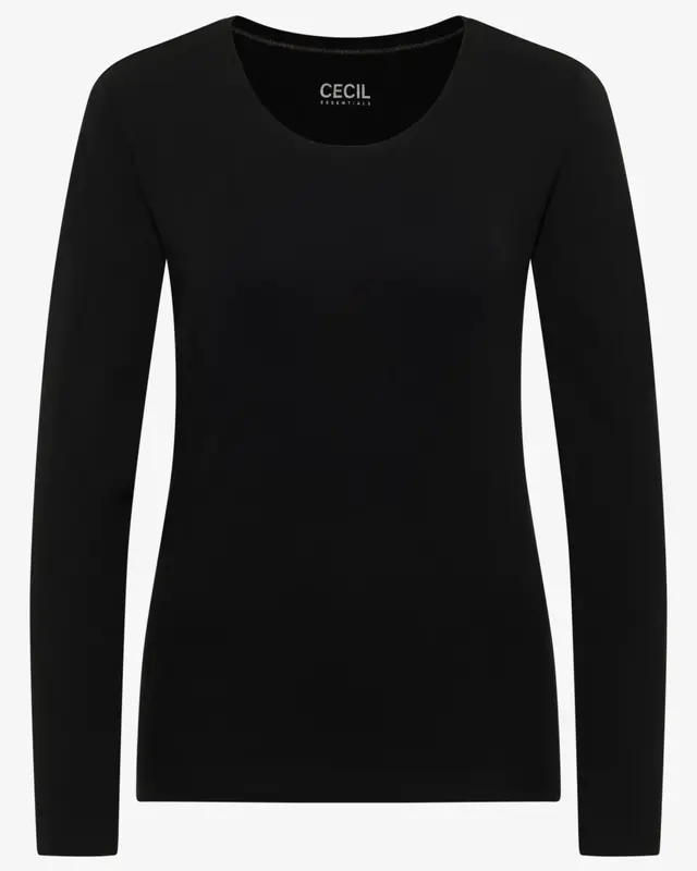 Cecil Basic Shirt Pia - Black