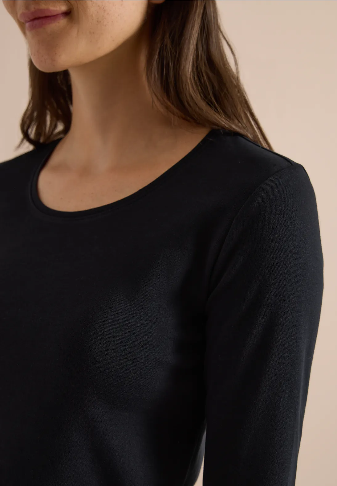 Cecil Basic Shirt Pia - Black