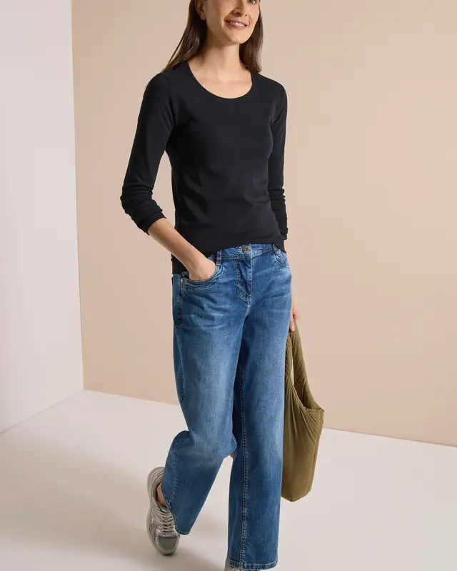 Cecil Basic Shirt Pia - Black