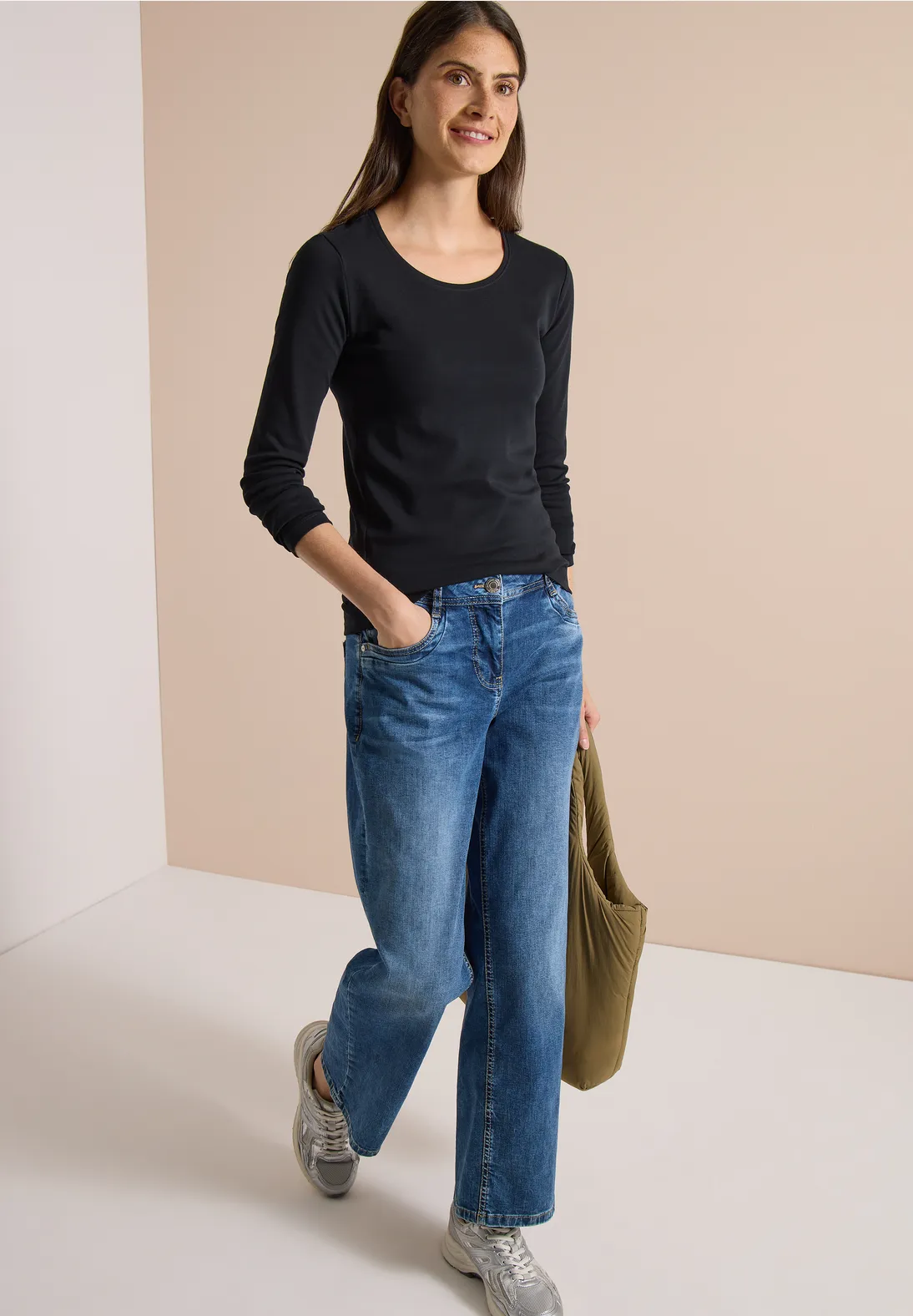 Cecil Basic Shirt Pia - Black