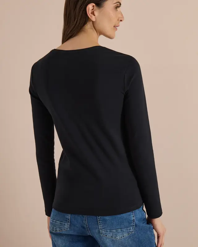 Cecil Basic Shirt Pia - Black