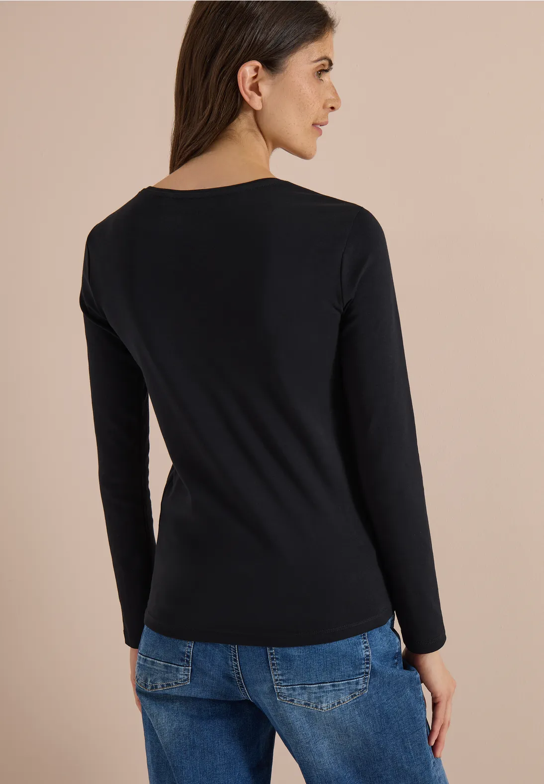 Cecil Basic Shirt Pia - Black