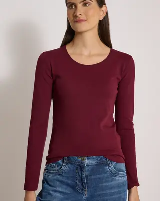 Cecil Basic Shirt Pia - Red Wine
