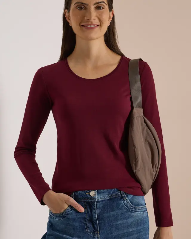 Cecil Basic Shirt Pia - Red Wine