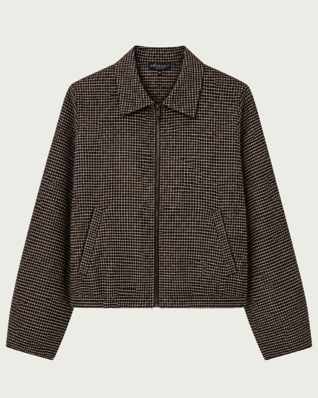 Elvira Collections Jacket Kaylee - Dark Coffee Check