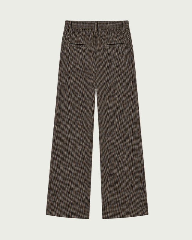 Elvira Collections Trouser Kaylee - Dark Coffee Check